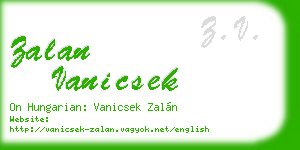 zalan vanicsek business card